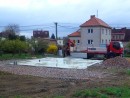 Výstavba základové desky novostavby